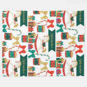 Traditionelle Nutcracker Ballet Weihnachten Fleecedecke (Vorderseite (Horizontal))