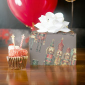 Traditionelle Nutcracker Soldiers Taupe Brown Geschenkpapier