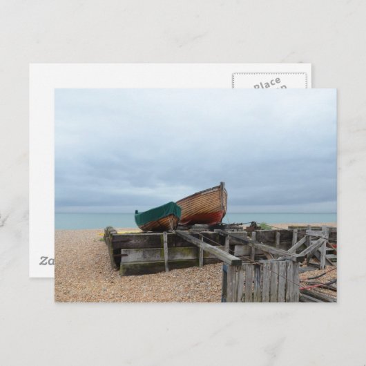 Traditionelle offene Fischerboote Postkarte (Vorne/Hinten)