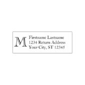 Traditionelle offene Monogramm mit Rücksendeadress Permastempel (Design)