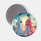 Traditionelle orientalische Kostüme Magnet (Vorderseite/Rückseite)
