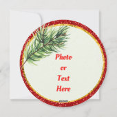 Traditionelle Ornamente Rundweihnachtskarte Feiertagskarte (Rückseite)
