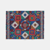 Traditionelle Palästina Stickerei täreez bunt Fleecedecke (Vorderseite (Horizontal))