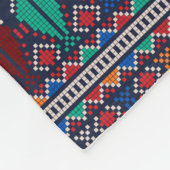 Traditionelle Palästina Stickerei täreez bunt Fleecedecke (Ecke)