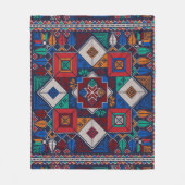 Traditionelle Palästina Stickerei täreez bunt Fleecedecke (Vorderseite)