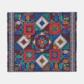 Traditionelle Palästina Stickerei täreez bunt Fleecedecke (Vorderseite (Horizontal))
