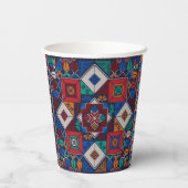 Traditionelle Palästina Stickerei täreez bunt Pappbecher (Rückseite)