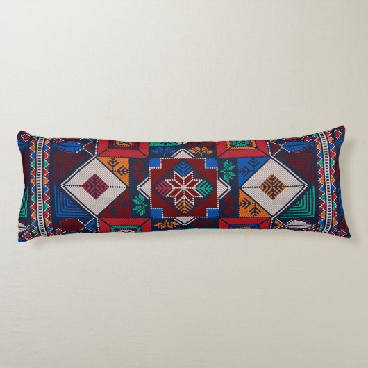 Traditionelle Palästina Stickerei täreez bunt Seitenschläferkissen (Rückseite)