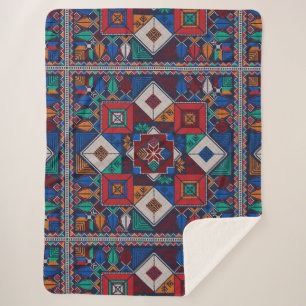 Traditionelle Palästina Stickerei täreez bunt Sherpadecke