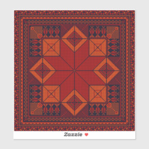 Traditionelle Palästina Stickerei täreez Muster Aufkleber