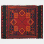 Traditionelle Palästina Stickerei täreez Muster Fleecedecke (Vorderseite (Horizontal))
