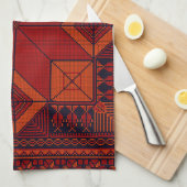 Traditionelle Palästina Stickerei täreez Muster Geschirrtuch (Viertel Falte)