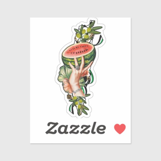 Traditionelle palästinensische Elemente auf der Ka Aufkleber (Blatt)