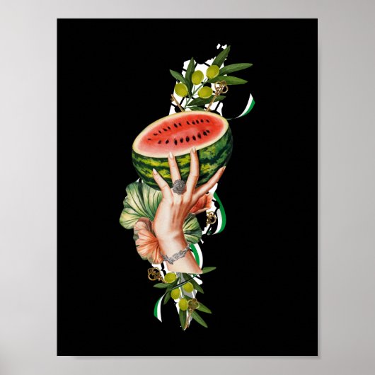 Traditionelle palästinensische Elemente auf der Ka Poster (Vorne)