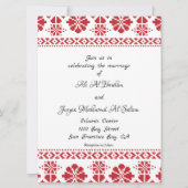 Traditionelle palästinensische Tatreez Hochzeitsei Einladung (Vorderseite)