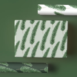 Traditionelle Pastelle & Hunter Green Winter Pine Geschenkpapier Set