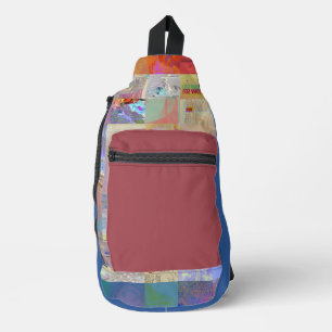 Traditionelle Patchwork-Geometrie-Mustertasche Crossbody Bag
