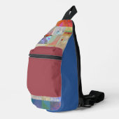 Traditionelle Patchwork-Geometrie-Mustertasche Crossbody Bag (Rechte Ecke)