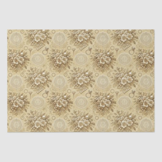 Traditionelle Perlen und Hochzeiten Seidenpapier (Vorderseite)