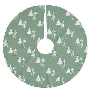Traditionelle Pinienbäume grün Polyester Weihnachtsbaumdecke