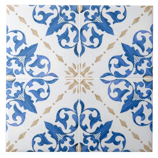 Traditionelle portugiesische glasierte  fliese (Vorderseite)