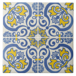 Traditionelle portugiesische glasierte fliese