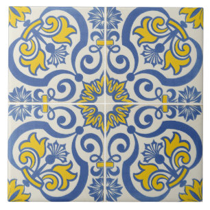 Traditionelle portugiesische glasierte fliese