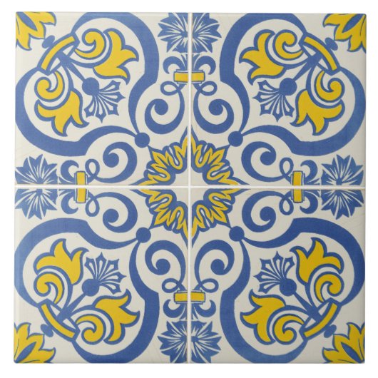 Traditionelle portugiesische glasierte fliese (Vorderseite)