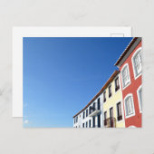 Traditionelle portugiesische Häuser: Angra do Hero Postkarte (Vorne/Hinten)