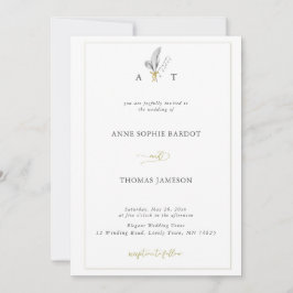 Traditionelle Rahmenfederlilie von Valley Wedding Einladung