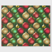 Traditionelle Red and Gold Holiday Collection Geschenkpapier (Flach)