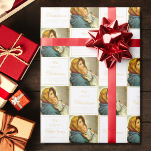 Traditionelle religiöse Jungfrau Maria und Jesus K Geschenkpapier