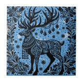 Traditionelle Rentiere Fliese (Vorderseite)