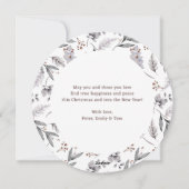 Traditionelle Robin Bird Frohe Weihnachtskarte Feiertagskarte (Rückseite)