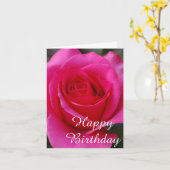 Traditionelle Rosa Geburtstagskarte Karte (Gelbe Blume)