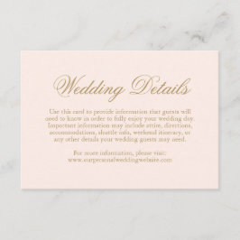 Traditionelle Rosa-Hochzeit Begleitkarte