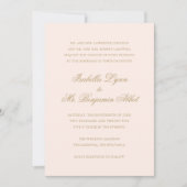 Traditionelle Rosa-Hochzeit Einladung (Vorderseite)