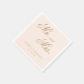 Traditionelle Rosa-Hochzeit Serviette (Ecke)