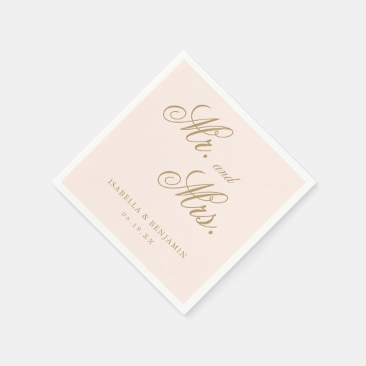 Traditionelle Rosa-Hochzeit Serviette (Ecke)