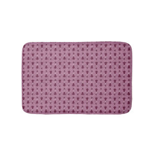 Traditionelle rosa Weihnachtsbaumen und Rentiere Badematte