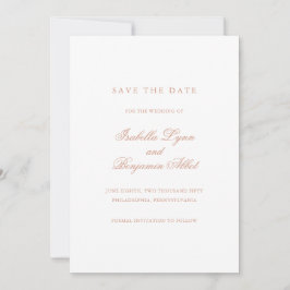 Traditionelle Rose Rosa Feierliche Hochzeit Save The Date
