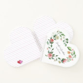 Traditionelle Rosen mit Namen Hochzeit Notizblock (Innenseite)