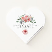 Traditionelle Rosen mit Namen Hochzeit Notizblock (Rückseite)