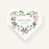 Traditionelle Rosen mit Namen Hochzeit Notizblock (Vorderseite)