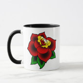 Traditionelle Rosen-Tätowierungs-Kaffee-Tasse Tasse (Links)