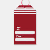 TRADITIONELLE ROT & WEISS KANN CHRISTMAS GESCHENKANHÄNGER (Rückseite)