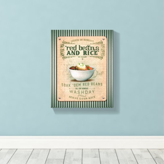 Traditionelle Rote Bohnen & Reis Leinwanddruck (Insitu (Holzboden))
