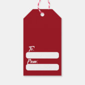 TRADITIONELLE ROTE BOW MIT BLUME CHRISTMAS GESCHENKANHÄNGER (Rückseite)