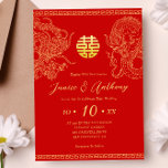 Traditionelle Rote Chinesische Hochzeit Einladung<br><div class="desc">Schöner chinesischer Drache und Phoenix Wedding Einladung Design. Rot und Gold mit dem traditionellen Symbol der chinesischen Hochzeit, die die harmonische Gewerkschaft der Braut und des Bräutigams. Personalisieren Sie die Einladungen mit Ihren Namen, Ihrem Hochzeitsdatum und anderen Details. Sie sind auch willkommen, mich zu erreichen, um ein Design zu schaffen,...</div>