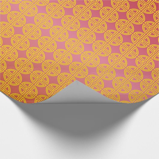 Traditionelle rote gelbe chinesische geschenkpapier (Ecke)